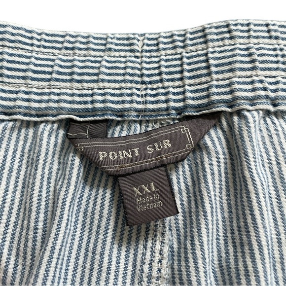 J. Crew Point Sur Seaside Short Pull On Cotton 3” Blue & White Stipe XXL - Picture 5 of 8